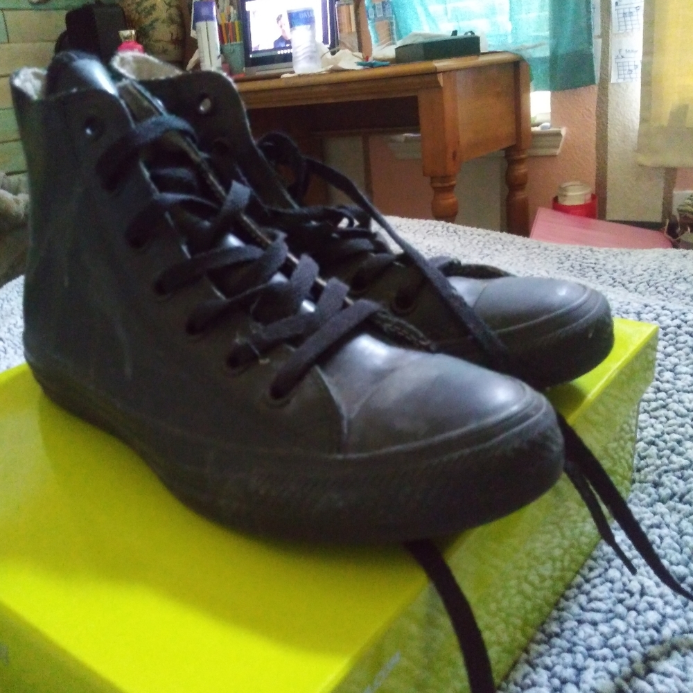 Black Leather Converse